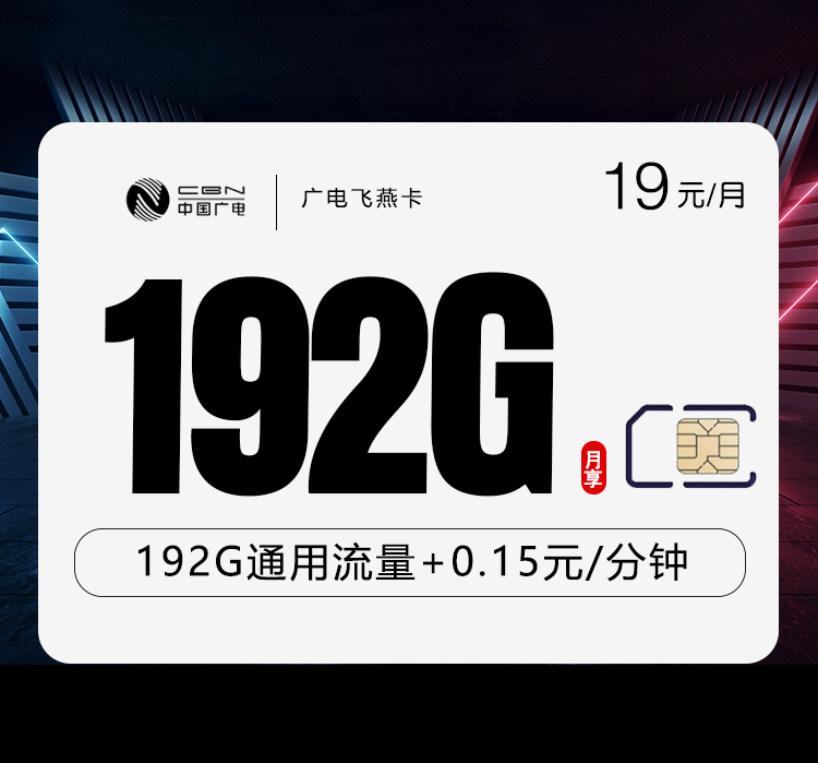 广电飞燕卡【19元192G】-卡易号卡平台