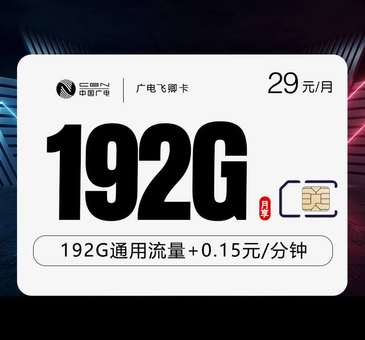 广电飞卿卡【29元192G】-卡易号卡平台